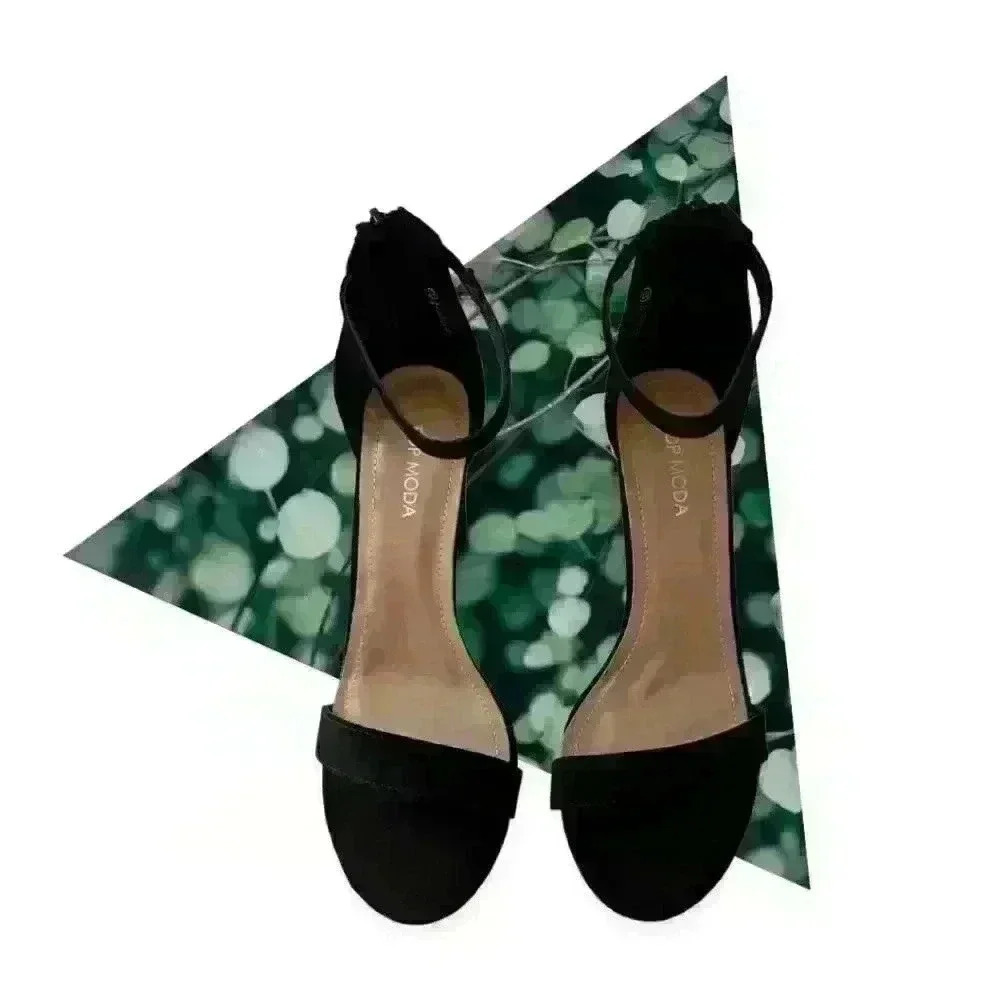 Top Moda Women's Hannah 1 Platform Chunky Heel Size 10